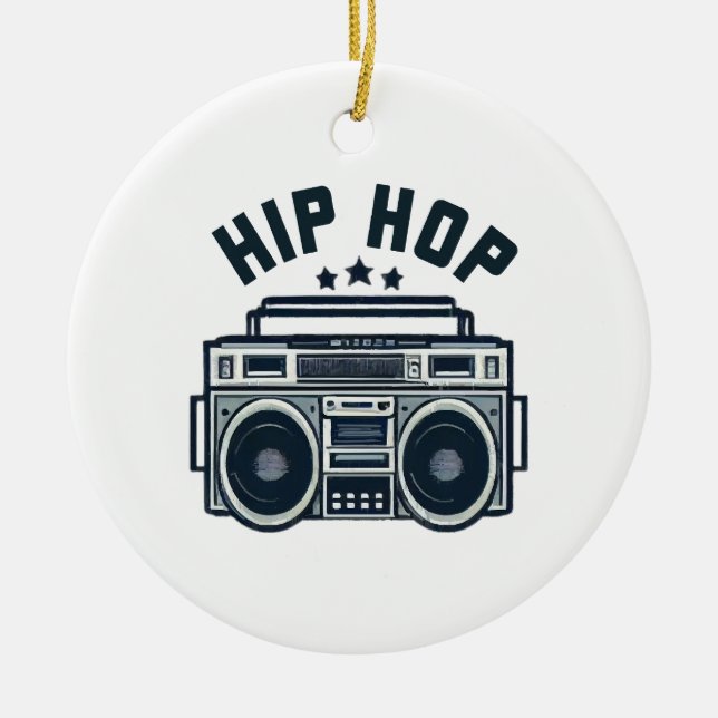 Hip hop ceramic ornament (Front)