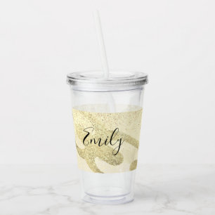 Hip Hop Chain Faux Sparkles Monogrammed Name   Acr Acrylic Tumbler