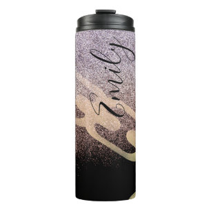 Hip Hop Chain Faux Sparkles Monogrammed Name     Thermal Tumbler