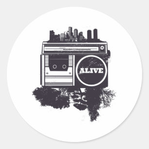 HIP HOP CLASSIC ROUND STICKER