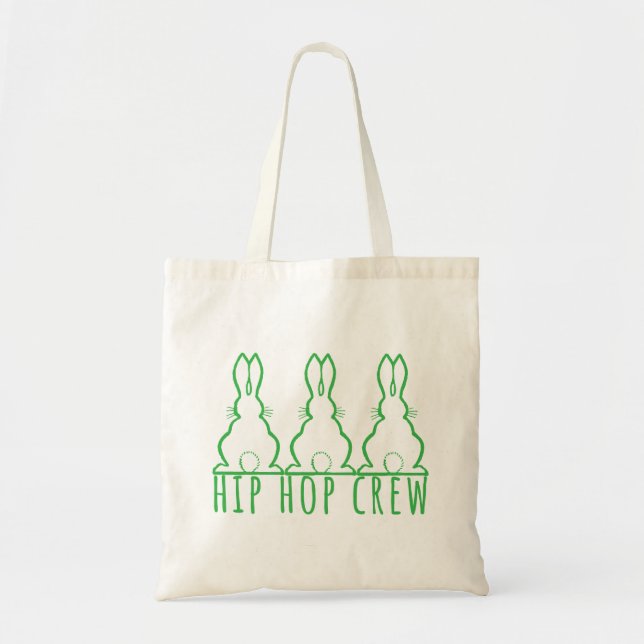 Hip Hop Crew Cute Bunnies Tote Bag (Front)