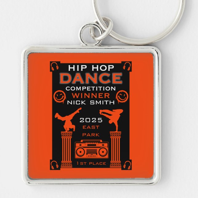 Hip Hop Dance Competition Keychain (Front)