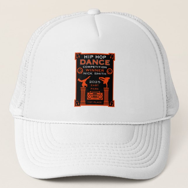 Hip Hop Dance Competition Trucker Hat (Front)