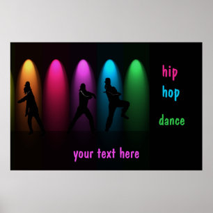 Hip Hop Dance Girls on Stage Poster Template