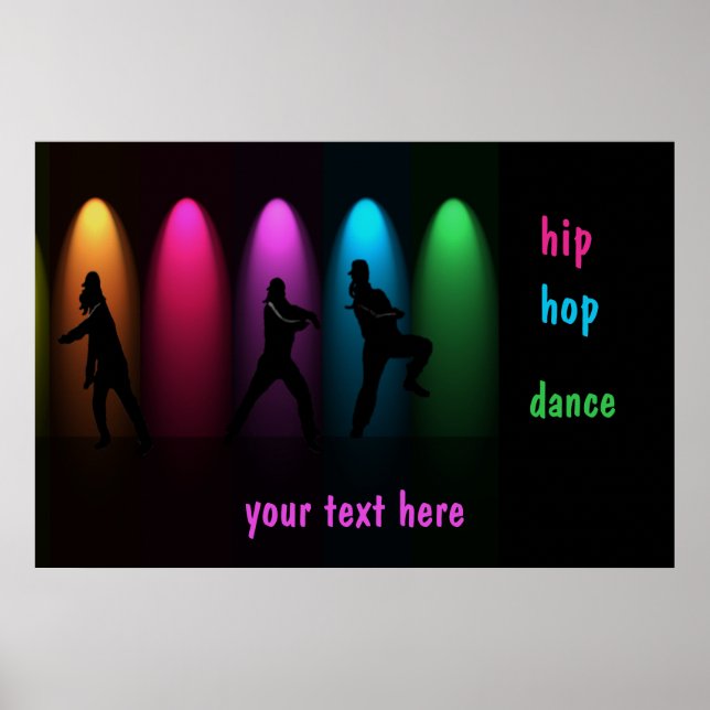 Hip Hop Dance Girls on Stage Poster Template (Front)