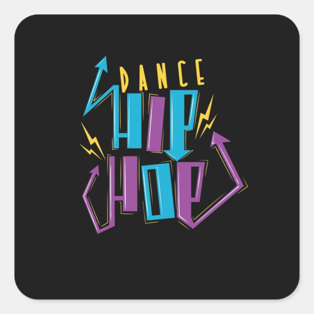 hip Hop Dance Square Sticker (Front)