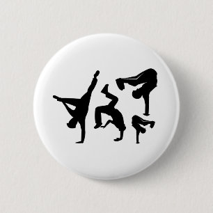 hip hop dancer 2 inch round button
