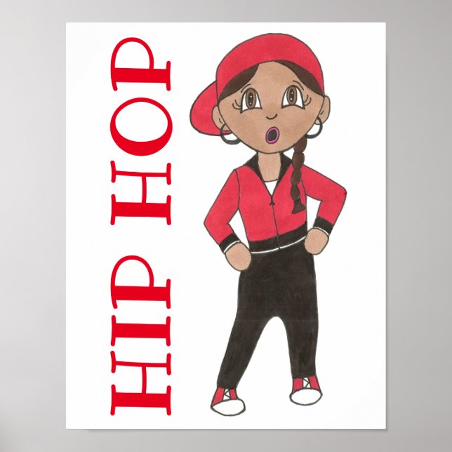 Hip Hop Dancer Dance Studio School Decor Hiphop (Front)