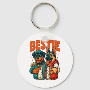 Hip Hop Dog Besties Shirt for Friends t-shirt  Keychain