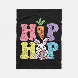 Hip Hop Easter Bunny Egg Hunting Rabbit Spring Fleece Blanket