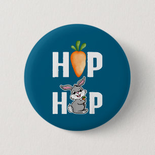 Hip Hop Easter Bunny Illustration 2 Inch Round Button