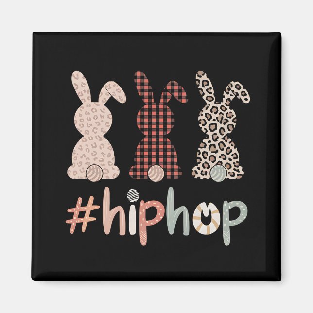 Hip Hop Easter Bunny Spring Cute Magnet (Front)