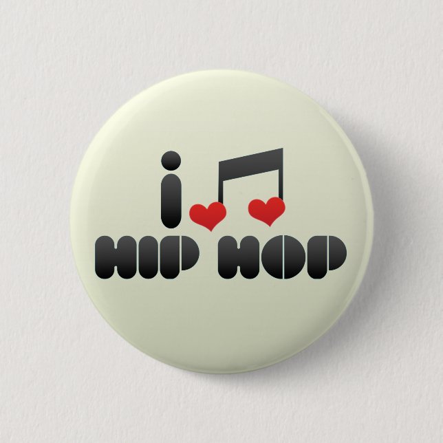 Hip Hop fan 2 Inch Round Button (Front)