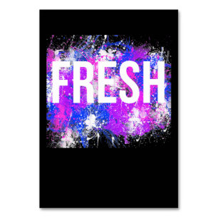 Hip Hop Fresh Old School Rap Urban Slang Table Number