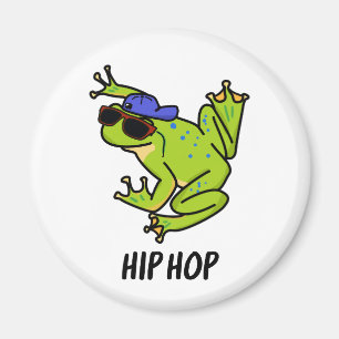Hip Hop Funny Hopping Frog Pun Magnet