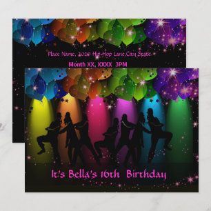 Hip Hop Girl Birthday Custom Invitation