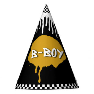 Hip Hop Gold Graffiti B-Boy Notorious ONE Birthday Party Hat