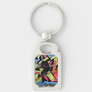 Hip Hop Graffiti Dancer Personalized Keychain