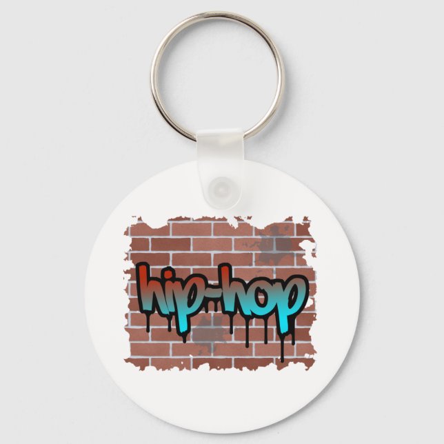 hip hop graffiti  design keychain (Front)
