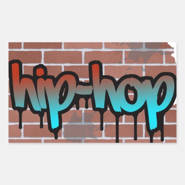 hip hop graffiti  design sticker (Front)