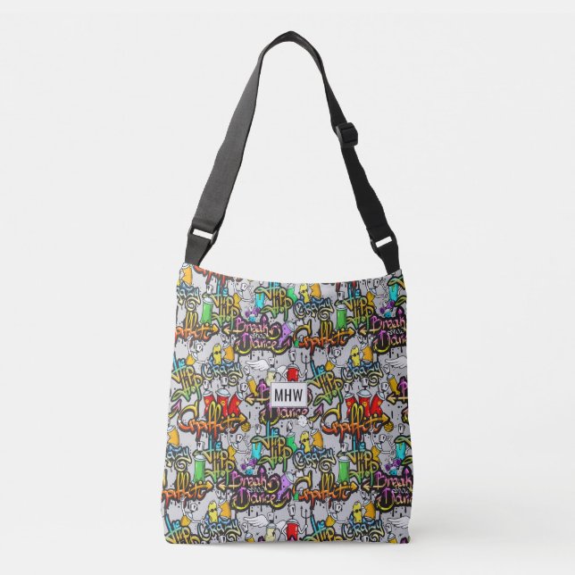 Hip hop Graffiti sacs monogrammes personnalisés (Devant)