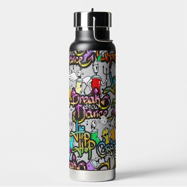 Hip Hop Graffiti Water Bottle (Left)