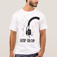 Hip Hop Headphone graphic black and white