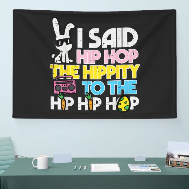 Hip Hop Hippity Easter Bunny  Banner (Tradeshow)