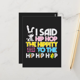 Hip Hop Hippity Easter Bunny Postcard
