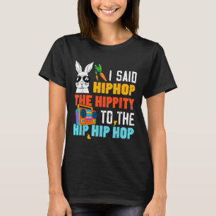 Hip Hop Hippity Funny Easter Bunny Boys Girls Kids T-Shirt