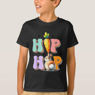 Hip Hop Hippity Funny Easter Bunny Boys Girls Kids T-Shirt