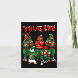 Hip Hop Holiday Crew - Ugly Christmas Sweater Rap  Card