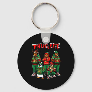 Hip Hop Holiday Crew - Ugly Christmas Sweater Rap Keychain