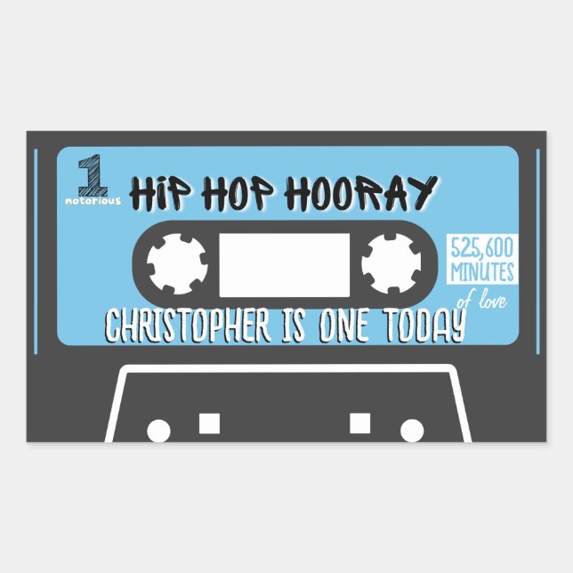 Hip Hop Hooray Notorious ONE 1st Birthday Mixtape Sticker (Front)