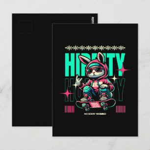 Hip-Hop Hoppity - Skater Bunny Easter Postcard