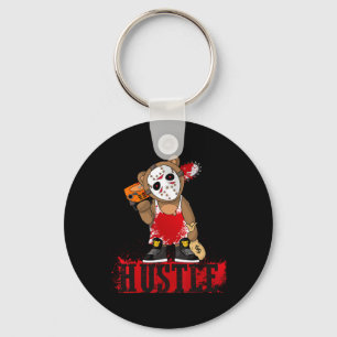 Hip Hop Lover Hockey Mask Teddy Bear Fun Entrepren Keychain