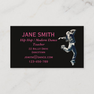 Hip Hop modern dance teacher dance studio Business Card