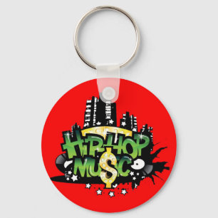 Hip Hop Music Keychain