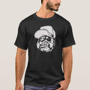 Hip Hop Panda Gold Grill Gangster Graffiti Urban S T-Shirt