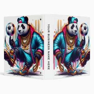 Hip Hop Panda Soccer Football Summer Sports Binder