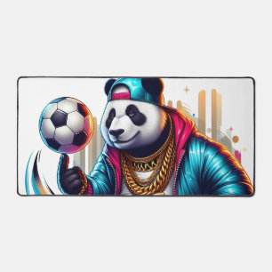 Hip Hop Panda Soccer Football Summer Sports Desk Mat