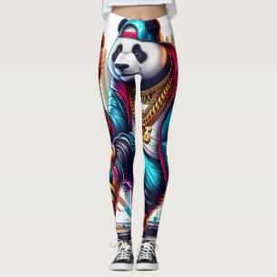 Hip Hop Panda Soccer Football Summer Sports Leggings