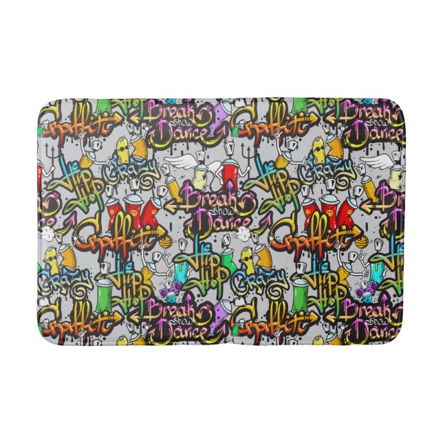 Hip Hop Pattern bath mats (Front)