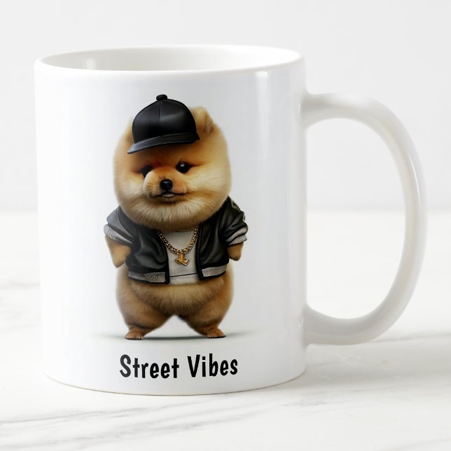 Hip Hop Pomeranian Thug Coffee Mug (Creator Uploaded)