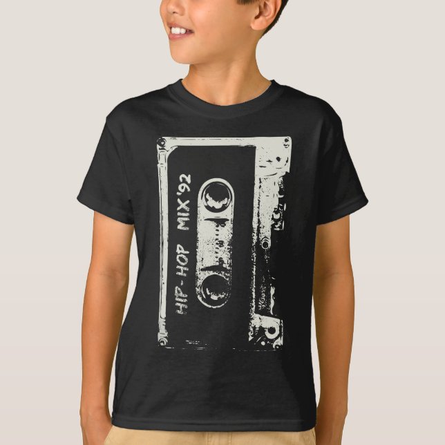 Hip Hop Rap Mixtape Cassette DJ Retro 90s T-Shirt (Front)