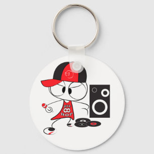 Hip hop rapper doll keychain
