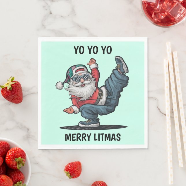 Hip Hop Santa Claus  Napkin (Insitu)