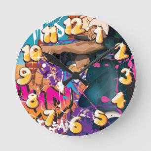 Hip Hop Singer Celebrity Round Clock