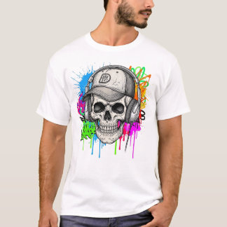 Hip Hop Skull with Sunglasses T-Shirt