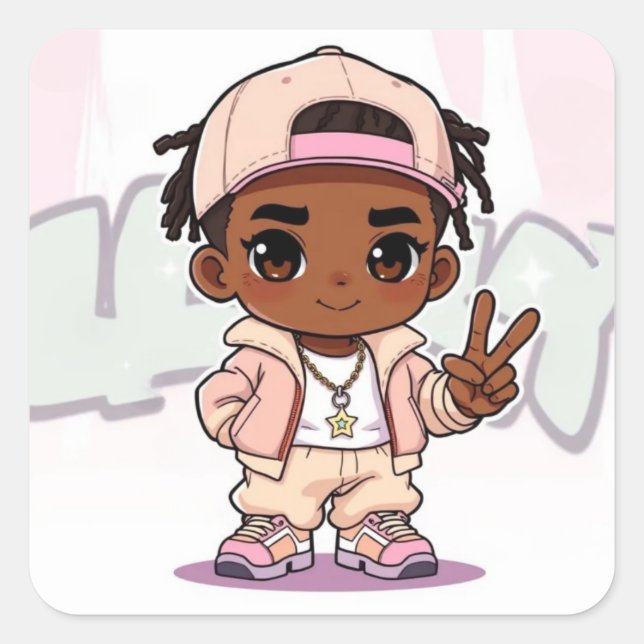 Hip Hop Square Sticker (Front)
